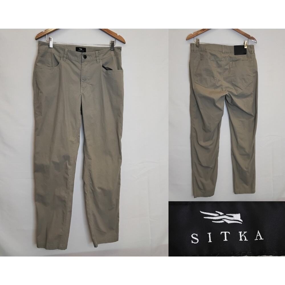 Sitka Gear Pants Men's 34x32 Gray Straight Leg Casual Lightweight Outdoor #W4846